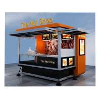 Multi-function use modern street food kiosk for sale, street food kiosk design, retail store with CE approved