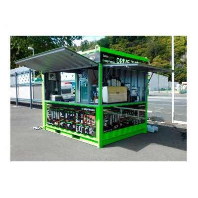 Pop up mobile mini shipping container marekting prefabricated restaurant shop street food kiosk container 10ft for sale