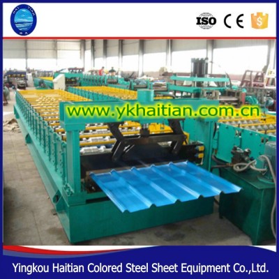 Bending Roof Construction Equipment Color Steel Plate Corrugated Iron Cold Galvanizing Aluminium Roofing Sheet Making Machine